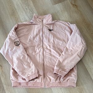 Reebok Pale Pink Full-Zip Windbreaker Jacket